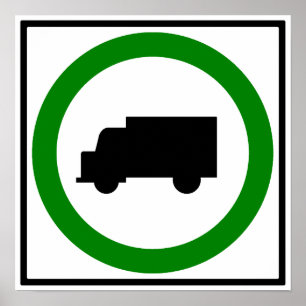 Truck Traffic Permitted  Highway Sign