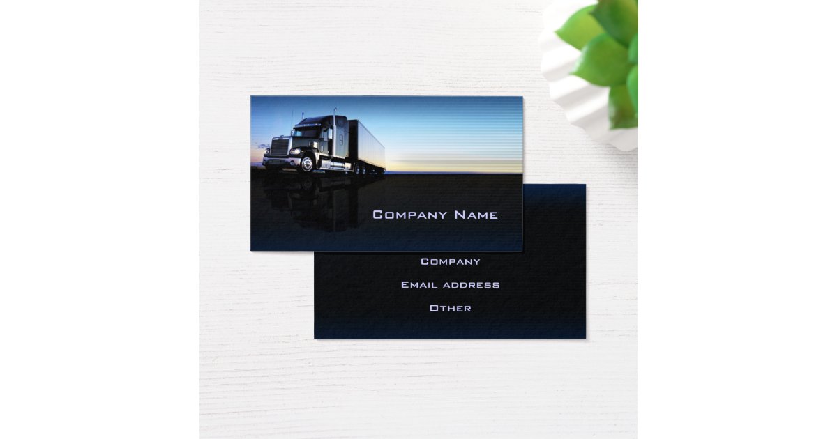 Truck - transportation & logistics business card | Zazzle.ca