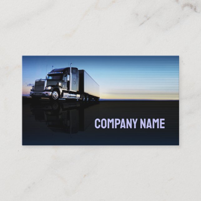 Truck - transportation & logistics business card (Front)