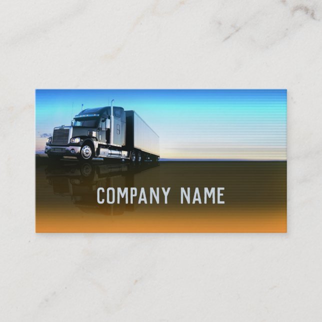 Truck - transportation & logistics business card (Front)
