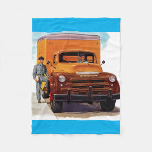 truck truckers truckin’ fleece blanket