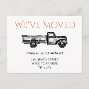 Truck We’ve Moved Moving New Address Announcement  Postcard