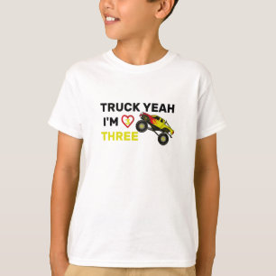 Truck Yeah I'm Three  Birthday tee, 3rd Birthday  T-Shirt