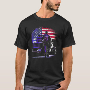 trucker American Big Rigs Diesel Truck Driver 106 T-Shirt