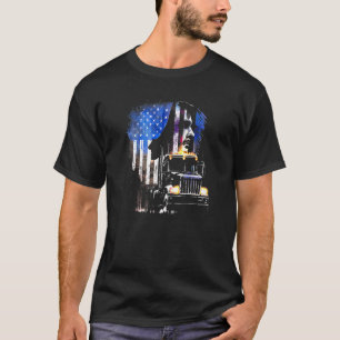 trucker American Big Rigs Diesel Truck Driver  32 T-Shirt