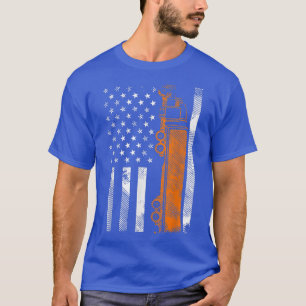 Trucker American Flag Truck Driver Halloween Costu T-Shirt