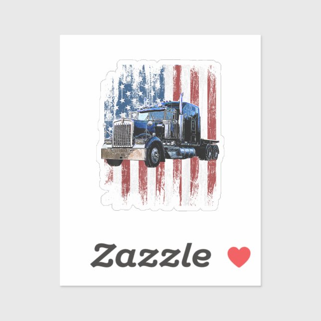 Trucker American Flag Truck Driver Truck Driver Gi (Sheet)