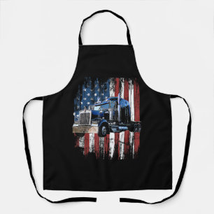 Trucker American Flag Truck Driver Truck Driver Gi Apron