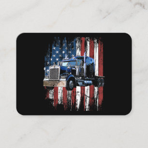 Trucker American Flag Truck Driver Truck Driver Gi Business Card