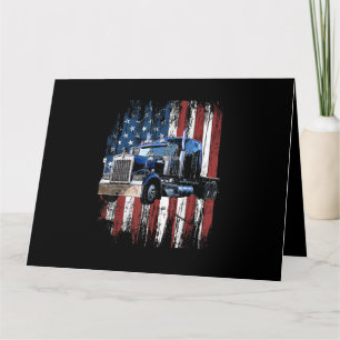 Trucker American Flag Truck Driver Truck Driver Gi Card