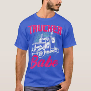 Trucker Babe Female Truck Driver Woman Trucker  T-Shirt