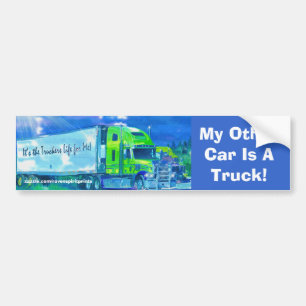 Trucker Big Rig Designs for Truck-lovers Bumper Sticker