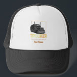 Trucker Born To Be Truck Retro Driver Vintage Hat<br><div class="desc">Trucker Born To Be Truck driver vintage artwork for trucker dad and highway drivers. Trucker retro design for the self-employed and forwarding agency. Eat Sleep Truck Repeat look for trucker lifestyle. Trucker Born To Be truck driver for trucking company drivers. Trucker retro design for professional drivers. Trucker artwork for highway...</div>
