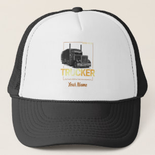 Trucker Born To Be Truck Retro Driver Vintage Hat