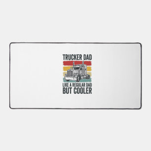 Trucker Dad Like a Regular Dad But Cooler Shirt_1 Desk Mat