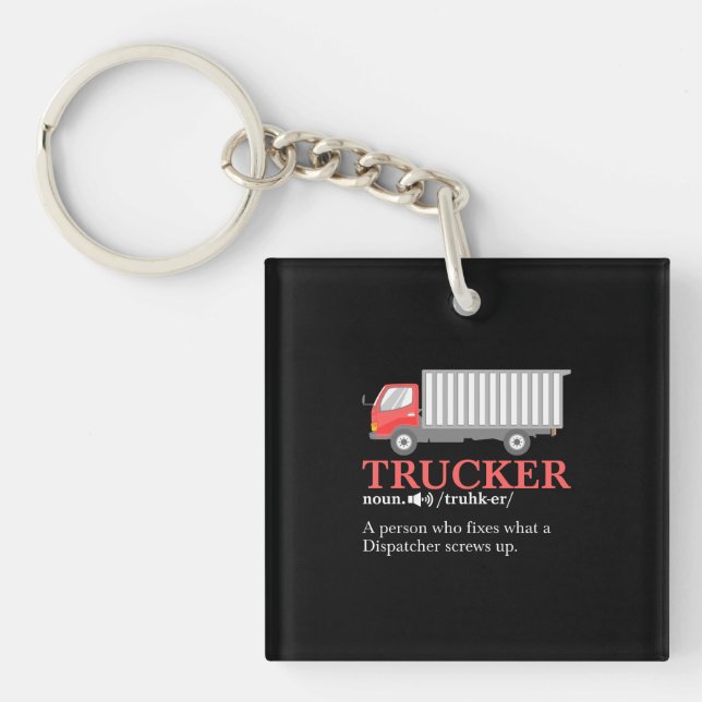 Trucker Definition Keychain (Front)