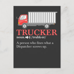 Trucker Definition Postcard
