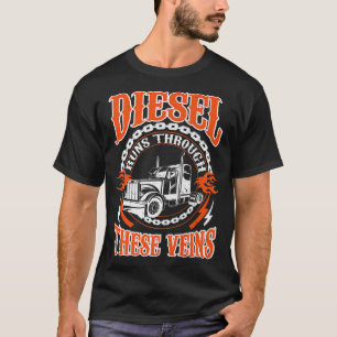 Trucker Diesel - 18 Wheeler Freighter Truck Driver T-Shirt
