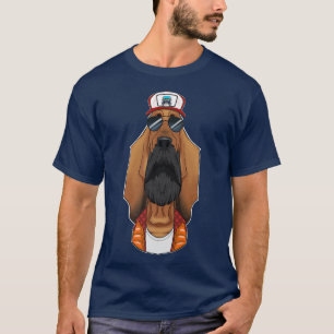 Trucker Dog I Truck Driver Bloodhound  T-Shirt