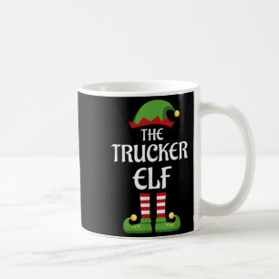 Trucker Elf Family Matching Group Christmas  Coffee Mug