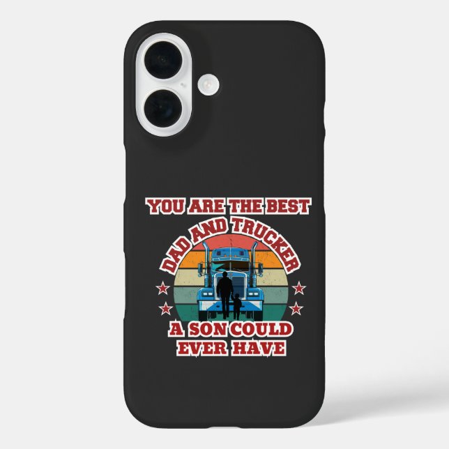 Trucker Father Son Bond Road Family Love Design Case-Mate iPhone Case (Back)
