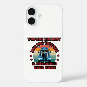 Trucker Father Son Bond Road Family Love Design iPhone 16 Case