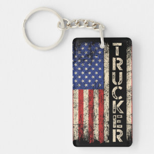 Trucker Flag Keychain