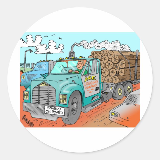 Trucker Gifts Classic Round Sticker (Front)