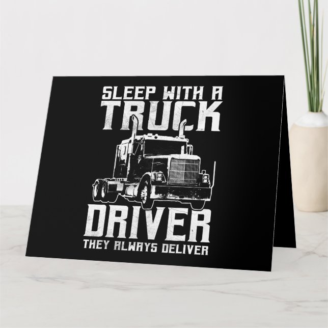 Trucker Gifts Tractor Trailer Truck 18 Wheeler Sle Card (Front)