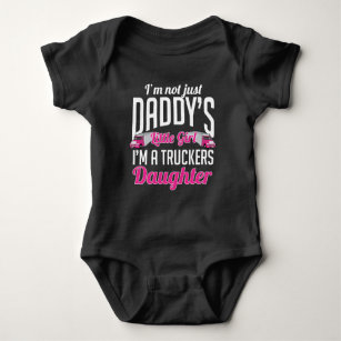 Trucker Girl Truck Driver Daughter Baby Bodysuit