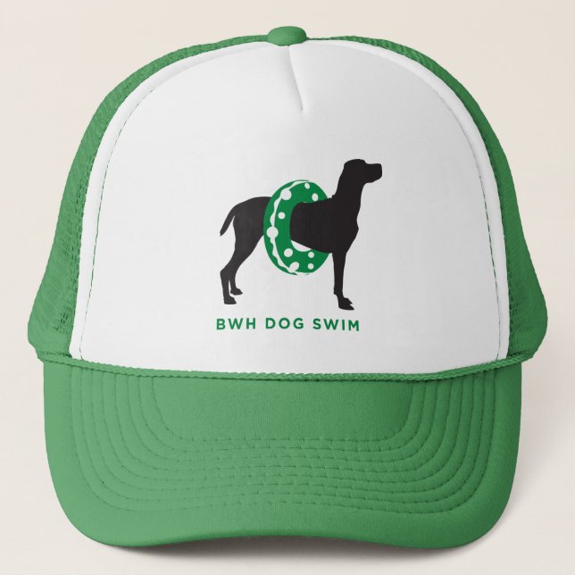 Trucker Hat Dog in Floatie (Front)
