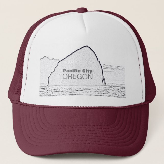 Trucker hat featuring Pacific City, Ore. (Front)