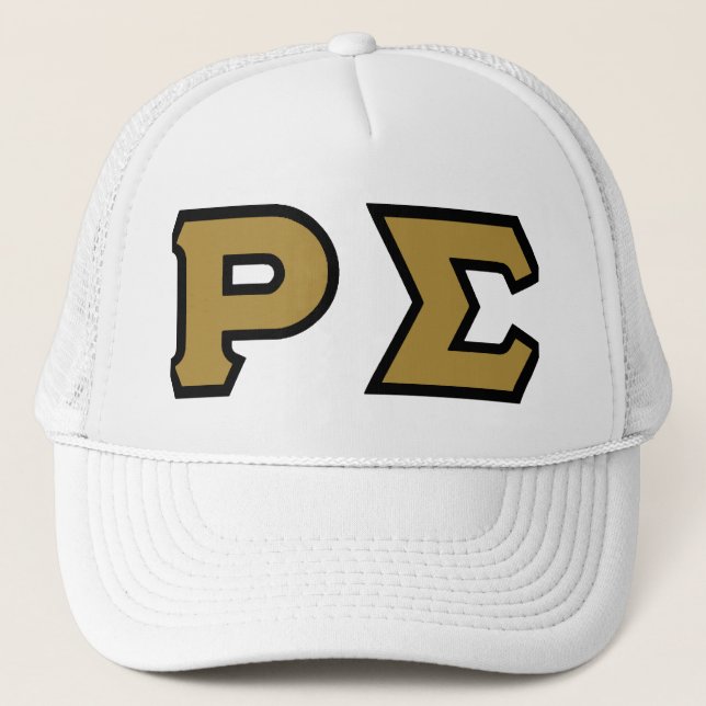 Trucker Hat. Gold Letters. Hat (Front)