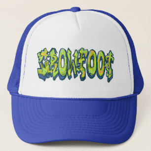 Trucker Hat, Graffiti style Crowfoot Hat