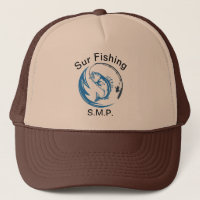 Trucker Hat Tan and Brown Fishing