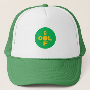 Trucker Hat  white and green  DESIGN  GOLF 