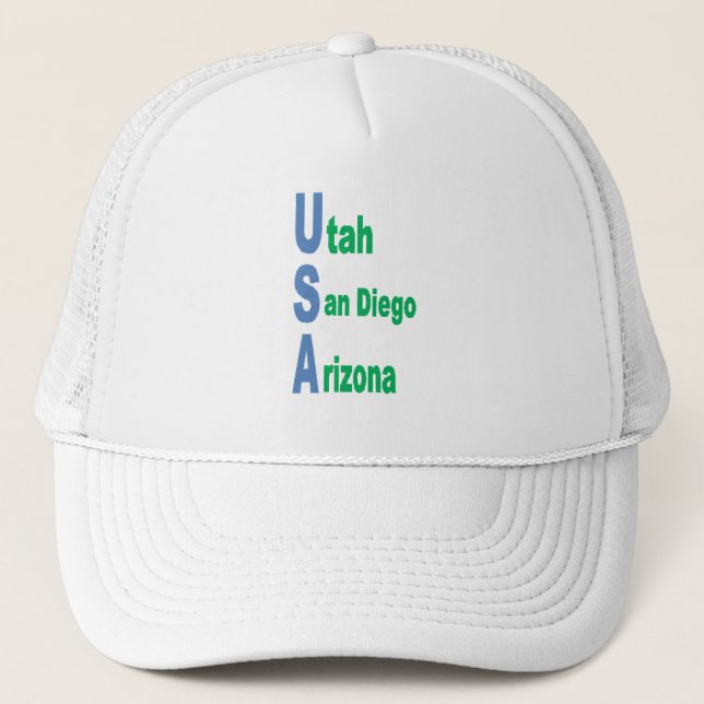 Trucker Hat  white  USA TOURISM (Front)
