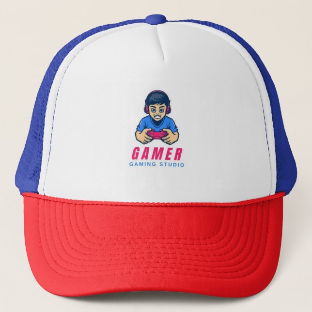 Trucker Hat With Gamer boy (Front)