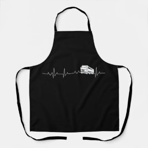 Trucker Heartbeat Funny TShirt Apron