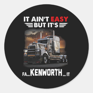 Trucker It Is Fa Kenworth It Classic Round Sticker