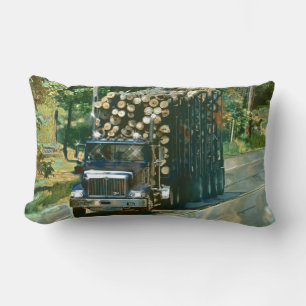 Trucker Logging Truck Lorry Heavy Transport Gift6 Lumbar Pillow