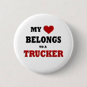 Trucker Love 2 Inch Round Button