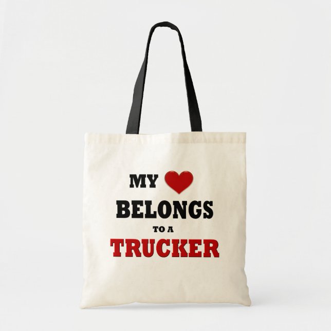 Trucker Love Tote Bag (Front)