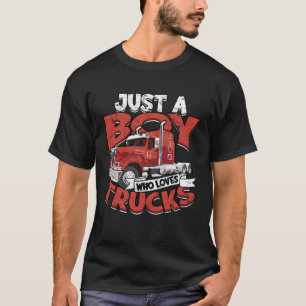 Trucker  Men Husband Semi Trailer Truck Driver  4 T-Shirt