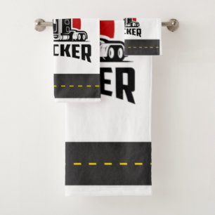 TRUCKER Personalized Gift and Guest Bath Towel Set