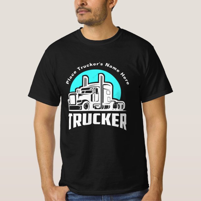Trucker Personalized Gift T-Shirt (Front)