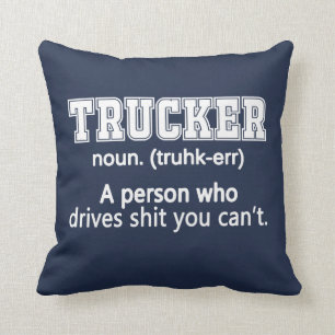 TRUCKER THROW PILLOW