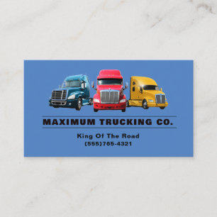 Trucker Transport Semi Trucking Company Business Card