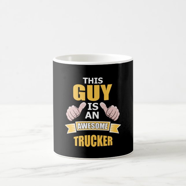 Trucker Truck Driver Love Trucks Funny Gift Idea Coffee Mug (Center)