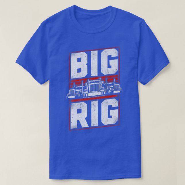 Trucker Truck Driver Vintage Big Rig  T-Shirt (Design Front)